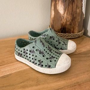 Native Jefferson Lightning Print Slip On Toddler Shoes